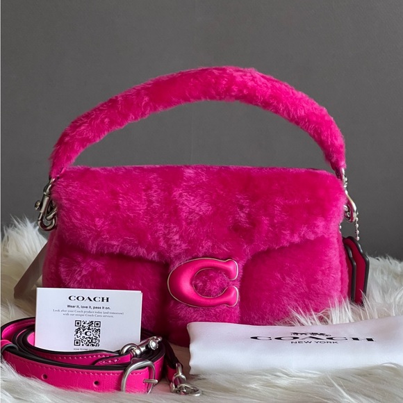 💰SOLD - CP955 - Coach The Lil Nas X Drop Tabby Shoulder Bag 18 in Shearling - Picture 13 of 16